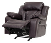 Cozy Casual Rocker Recliner In Dark Brown