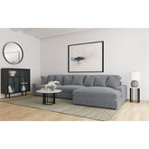 Cassidy Fog Upholstered Sectional Sofa