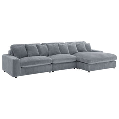 Cassidy Fog Upholstered Sectional Sofa