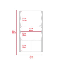 St. Angelo Medicine Cabinet, Two Internal Shelves, Single Door, One Shelf