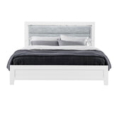 OMODA WHITE KING BED WITH LED