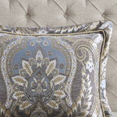 4 Piece Comforter Set Blue/Grey King