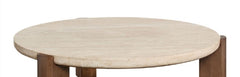 Leonardo Travertine Top & Dark Oak Coffee Table