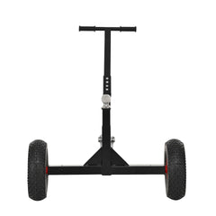 Versatile Heavy Duty Tri-Wheels 800lbs Trailer Dolly Load Capacity, Trailer Mover, with 2" Hitch Ball, 18''-25'' Adjustable Height. Moving Trailer, RV,Boat, Farming Equipments, Black
