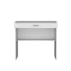 Montana Storage Desk, Spacious Stylish with Drawer and Shelf, White