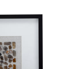 23.6x23.6" Shokha Agate Shadow Box Wall Décor