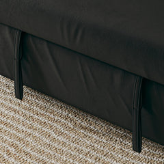 Sofa Centric Design: 54-Inch Velvet Sofa Bed with Dual Purpose - A Stylish Black Retractable Bed for Your Living Room