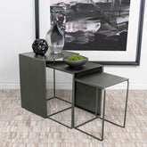 Vestal Grey 3-piece Rectangular Metal Table Set