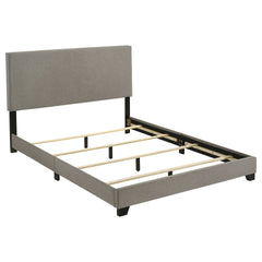 Efram Taupe Upholstered Queen Panel Bed