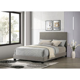 Efram Taupe Upholstered Full Panel Bed