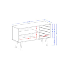 TV Stand in Natural and White
