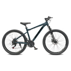 A26317 KIAPALNO 26 Inch All-Terrain Mountain Bike with Disc Brakes 21-Speed Drivetrain & Durable Carbon Steel Frame Ideal for Men and Women, Perfect for Trail Riding and Touring