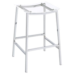 Staten Chrome Backless Bar Stool (Set of 2)