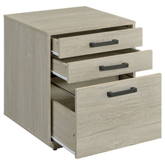Loomis Whitewashed Grey 3-Drawer Home Office File Cabinet