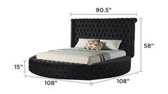 HAZEL Queen Size Tufted Upholstery Storage Bed made with Wood in Black (NJ INVENTORY)