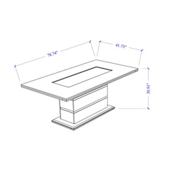 ARIYA WHITE DINING TABLE AND CHAIR SET