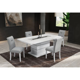 ARIYA WHITE DINING TABLE AND CHAIR SET