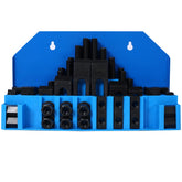 58Pc T-Slot Clamping Kit Mill Machinist Set (3/4 Table Slot 5/8-11 Stud Size) 58pcs clamping kit,5/8-11" x 3/4", blue storage box
