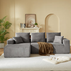 Modular Sectional Sofa with Chaise, Modern L Shaped Cloud Couch with Deep Seat, Sectional Couches for Living Room, Bedroom, Office, No Assembly Required