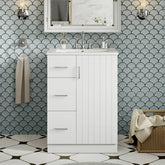 24" Modern Bathroom Vanity with Sink, Small Bathroom Sink Cabinet with 2 Drawers and Soft-Closing Door, Under-mount Sink Bathroom Cabinet with Drawers