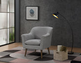 Savona 31.5"W Steel Gray Woven Fabric Oversized Armchair