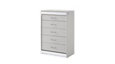 Glam Modern Style 5-Drawer Chest Made with Wood in White same as B009P243215 (CA Inventory)