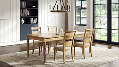 Ladder Back Side Chair - Caramel Finish (Set of 2)