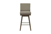 Latte Leather Swivel Bar Stool (Set of 2)