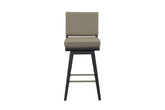 Peppercorn Leather Swivel Bar Stool (Set of 2)