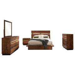 Beverly Smokey Walnut 5-piece Eastern King Bedroom Set