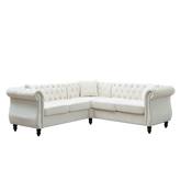 83.5-Inch Oversized Corner Sofa, L-Shaped Sectional Couch, 5-Seater Corner Sofas with 3 Pillows for Living Room, Bedroom, Apartment, Office