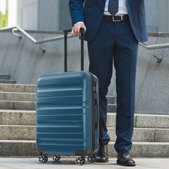 6-Piece ABS Hardshell Luggage Set - Lightweight & Durable Suitcases with Dual Spinner Wheels, Carry-On & Check-In Sizes for Travel & Business