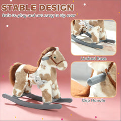 Kids Plush Horse Rocker,Rocking Horse
