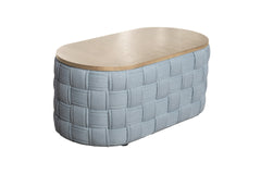 Saree Light Teal Chenille Coffee Table