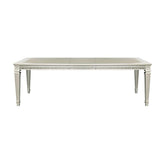 Modern Glam Design 1pc Dining Table with Extension Leaf Silver Finish Acrylic Inset Framing Dining Room Furniture