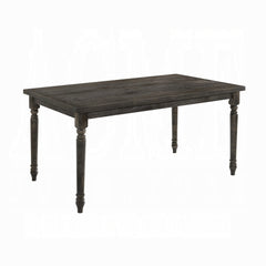 Weathered Grey Dining Table with Rectangular Top