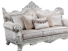 Melrose Traditional style Sofa in champagne and silver brush finish made with wood