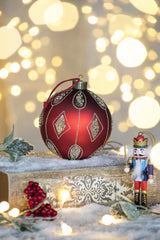 D4.7" Christmas Ball Ornaments, Glass Decorative Hanging Ball Christmas Tree Ornaments for Holiday Party Decorations, Set of 4