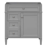 30'' Bathroom Vanity without Top Sink, Modern Bathroom Storage Cabinet with 2 Drawers and a Tip-out Drawer (NOT INCLUDE BASIN)