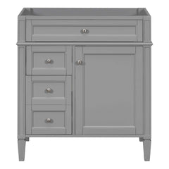 30'' Bathroom Vanity without Top Sink, Modern Bathroom Storage Cabinet with 2 Drawers and a Tip-out Drawer (NOT INCLUDE BASIN)