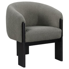 Maciel Brown Upholstered Barrel Back Accent Chair