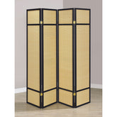 Sensei Natural 4-panel Bamboo Room Divider Folding Screen
