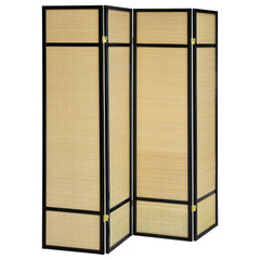 Sensei Natural 4-panel Bamboo Room Divider Folding Screen