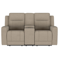 Slater Taupe Upholstered Reclining Loveseat