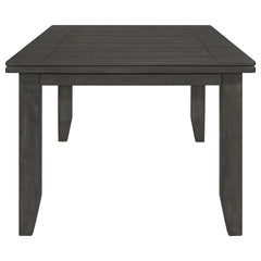 Dexter Dark Grey Rectangular Plank Top Dining Table