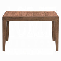 Walnut Finish Extendable Dining Table Modern Kitchen Dining Wooden Furniture 1pc Self Storing Leaf