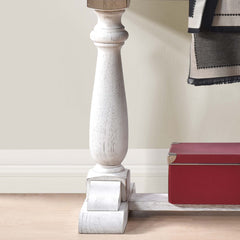 30-Inch Farmhouse Sofa Table with Pedestal Legs, Rustic Entryway Console for Living Room