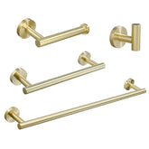 4-Pieces Brushed Nickel Gold Bathroom Accessories Set, Stainless Steel Bathroom Hardware Set, Bath Towel Bar Set, Towel Racks for Bathroom Wall Mounted.