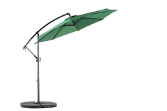 Best Choice Products 10ft Offset Hanging Market Patio Umbrella w/Easy Tilt Adjustment, Polyester Shade, 8 Ribs for Backyard, Poolside - ( Dark green )(No Base)