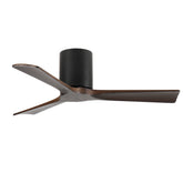 42-Inch Flush Mount Ceiling Fan Without Light, Solid Wood Blades, Reversible Quiet DC Motor, Remote Control with 6 Speeds & Timer, Energy Saving for Bedroom, Living Room, No Sloped Ceiling